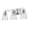 Z-Lite Lyna Vanity, 3-Light, 22 In.W x 6.5 In.L x 9 In.H, Chrome /Clear 823-3V-CH - alternate 7